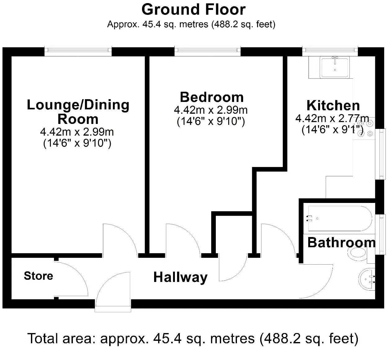 1 bed Block of Apartments