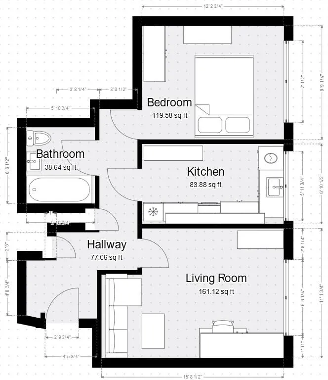 1 bed Apartment