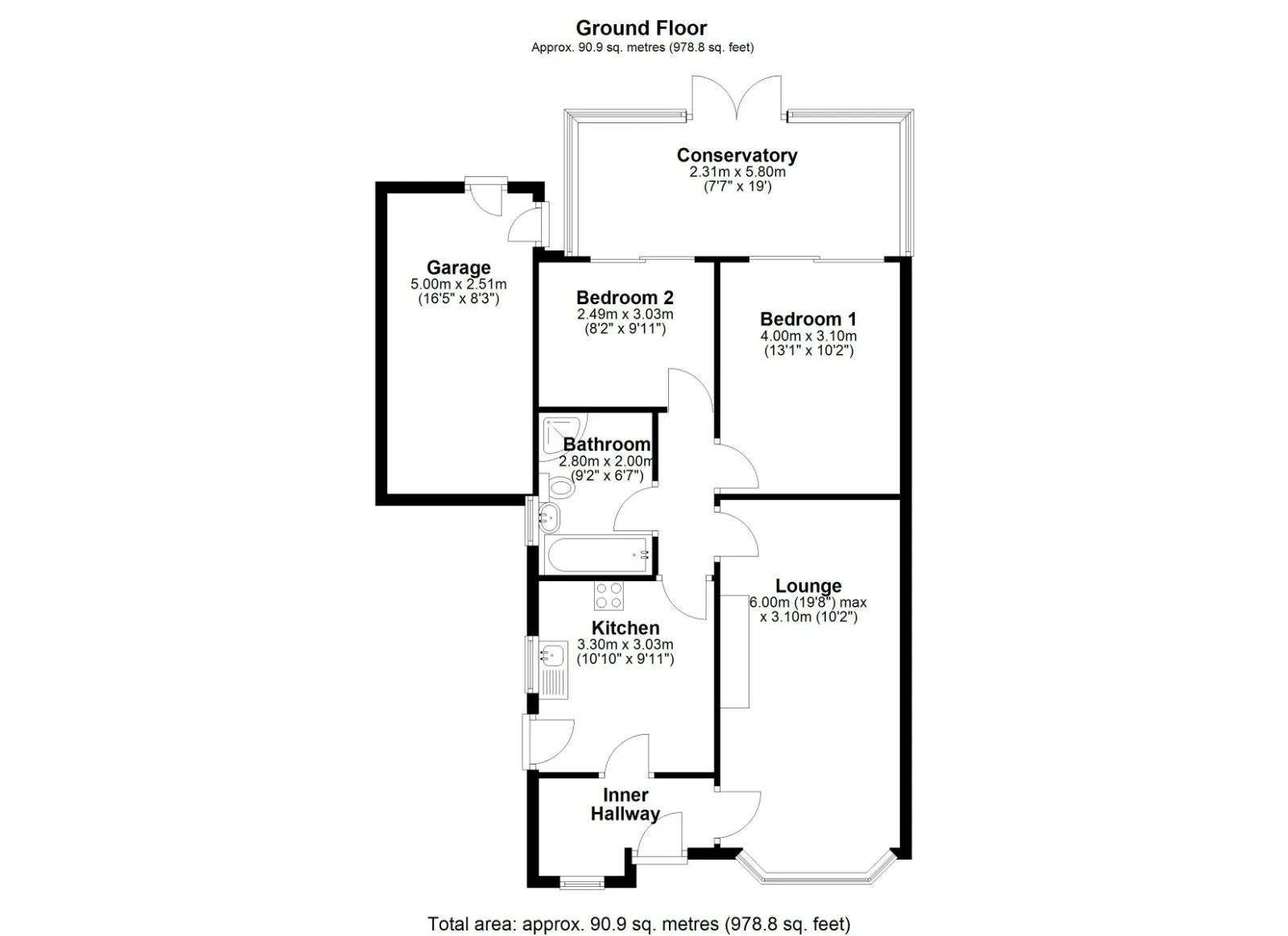 2 bed Detached Bungalow