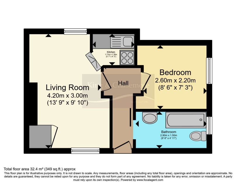 1 bed Ground Flat