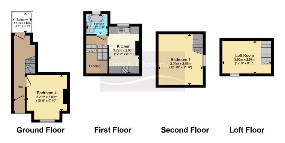 1 bed Maisonette