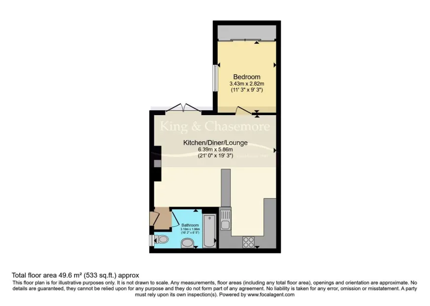 1 bed Ground Flat