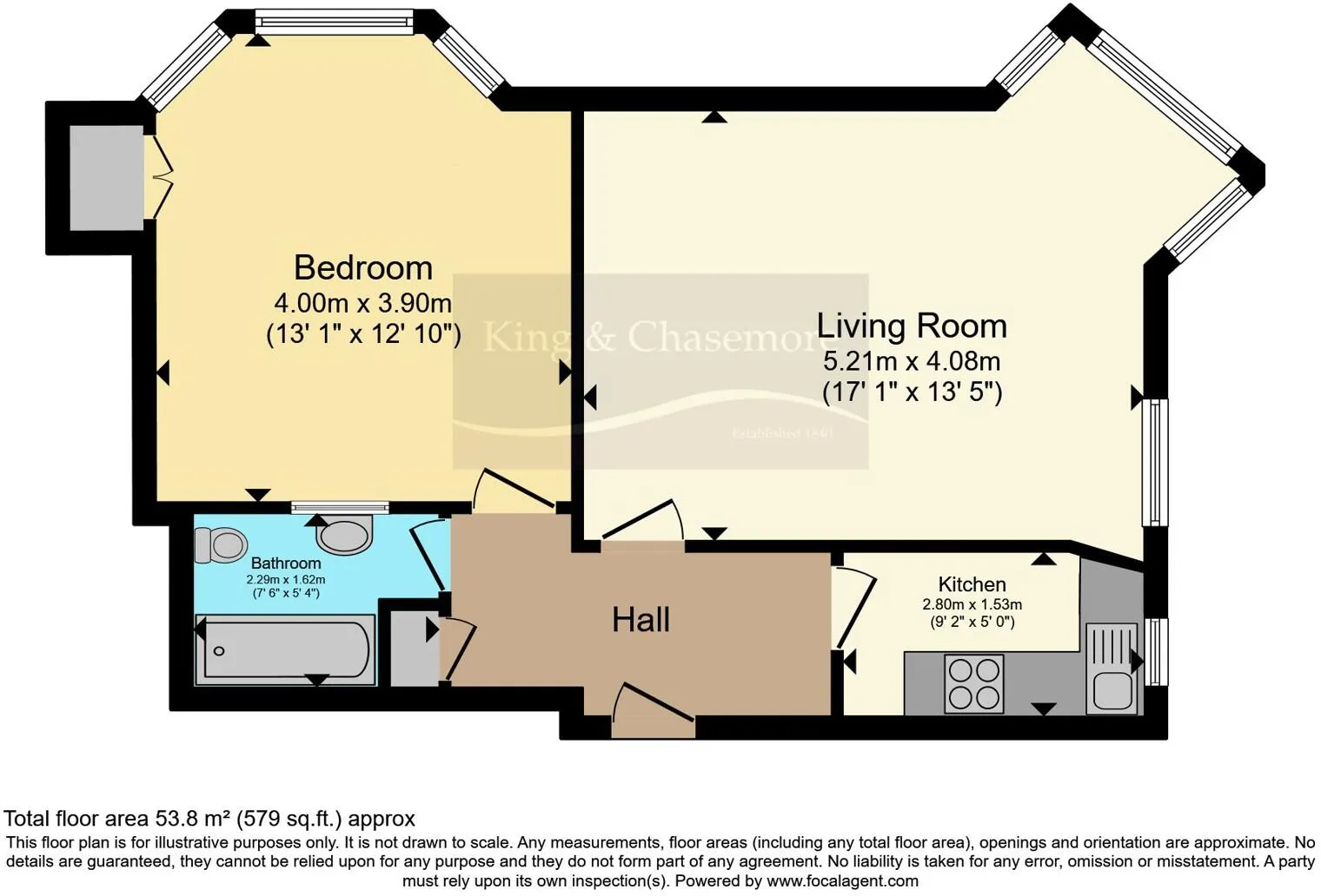 1 bed Ground Flat
