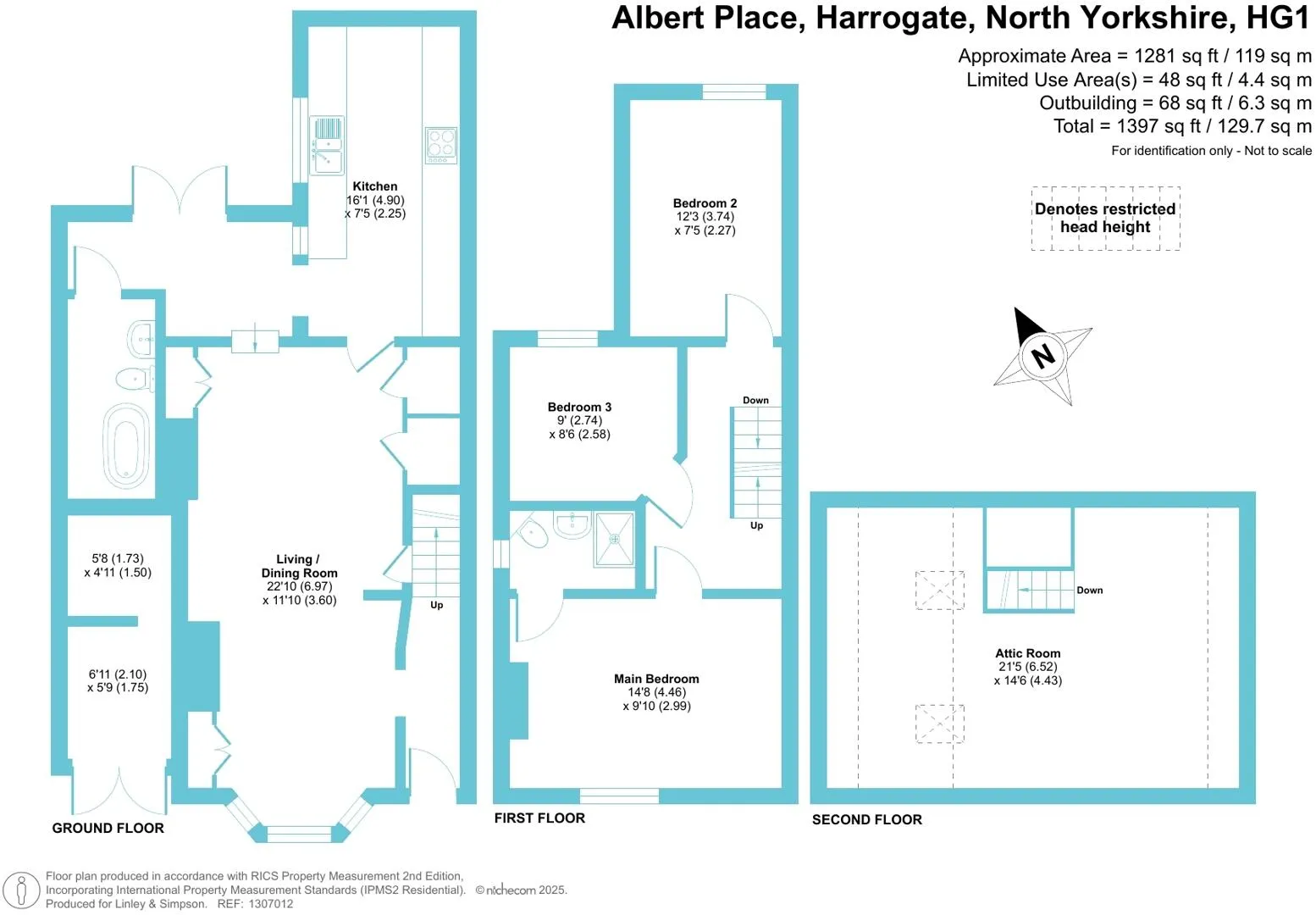 3 bed End of Terrace