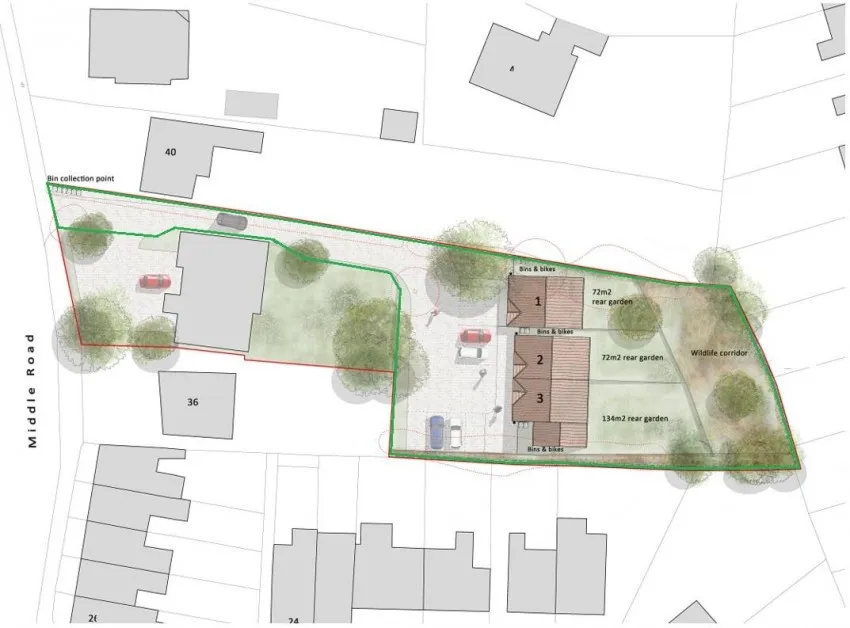Land rear of 38,
                                Middle Road, Kingswood,
                                Bristol, BS15 4XH