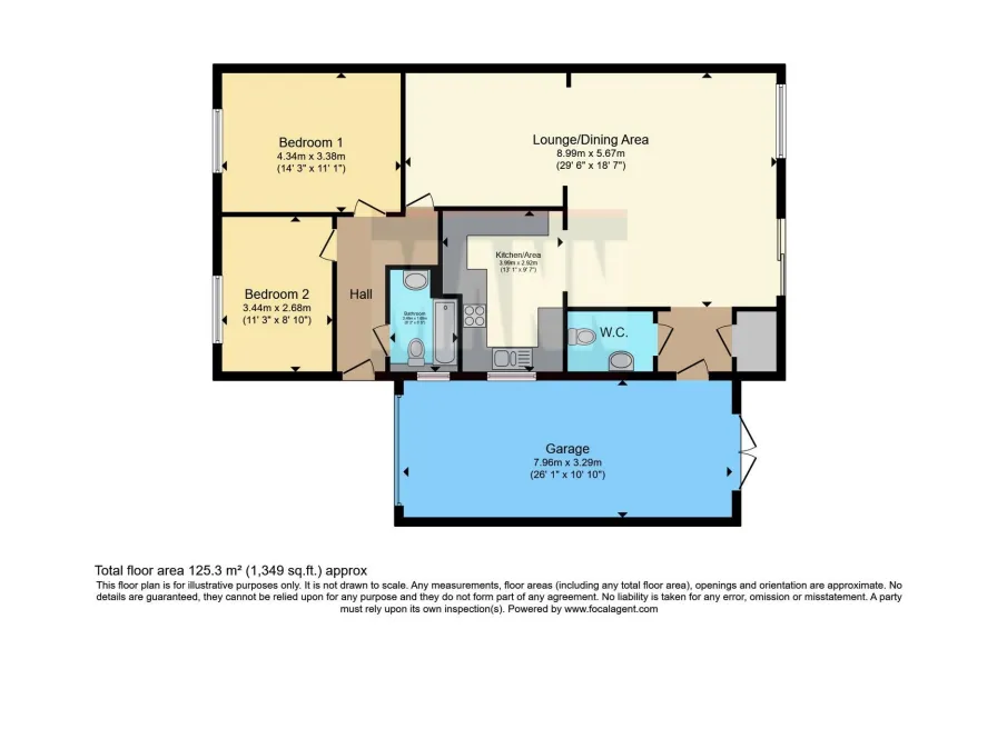 2 bed Semi-Detached Bungalow
