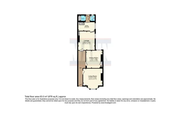 1 bed Ground Flat