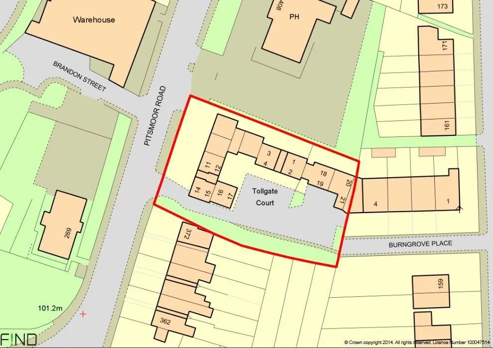 Flats and Garages at Tollgate Court, Pitsmoor Road, Pitsmoor, Sheffield, S3 9BD