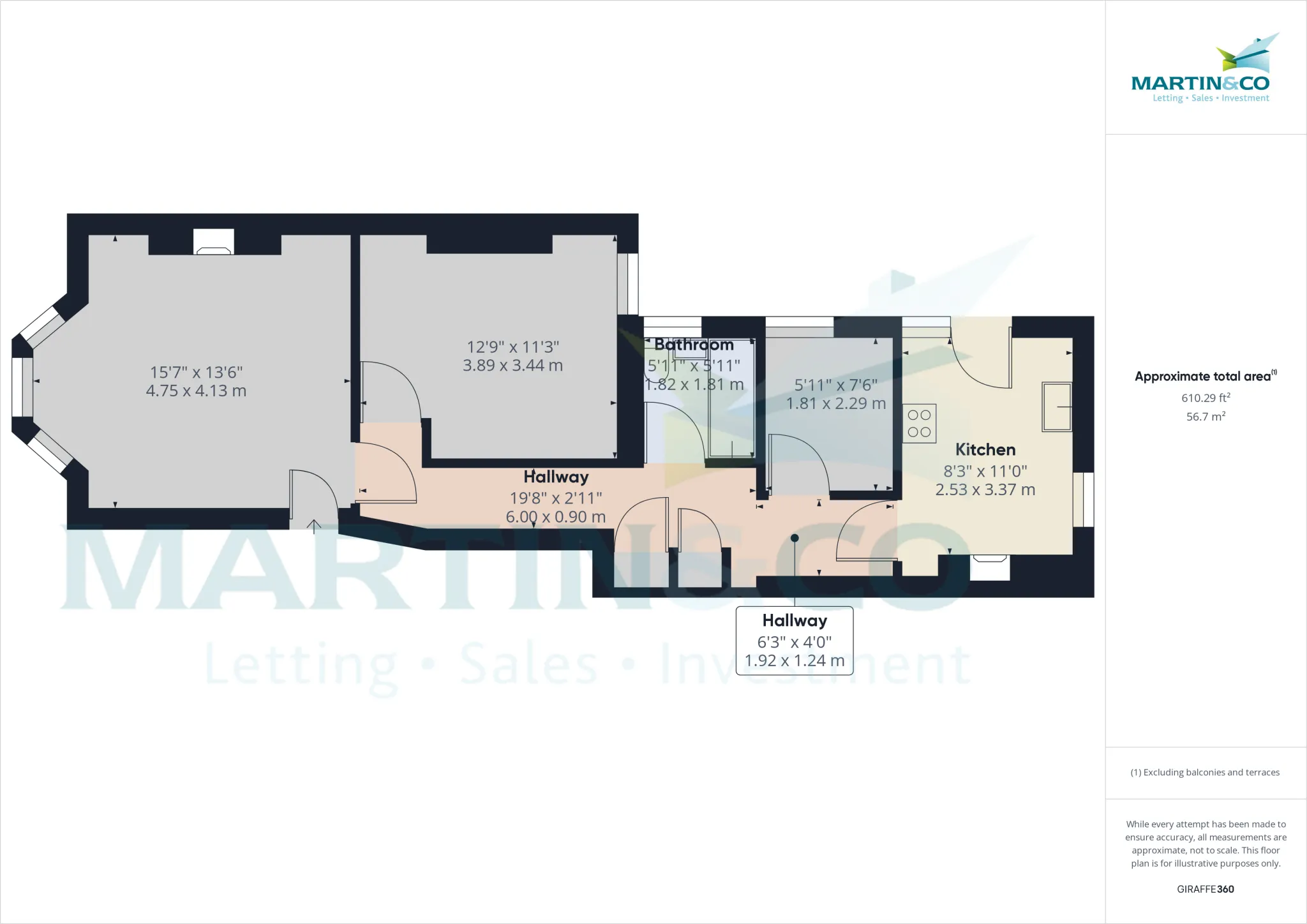 2 bed Ground Flat
