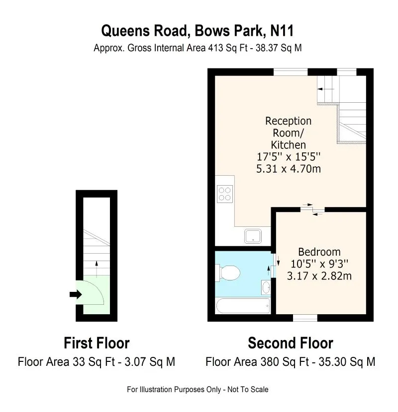 Online Property Auction in London: Queens Road, Bowes Park, N11 2QJ | Auction ends 17/09/2025, a Guide Price of £225,000+.