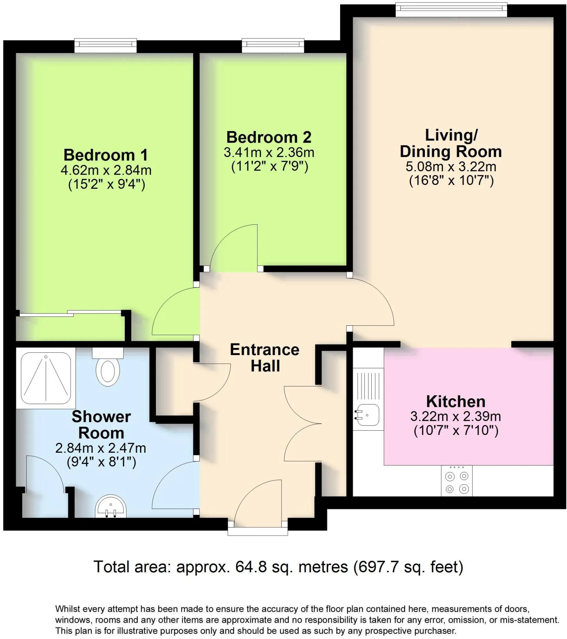 2 bed Retirement Property