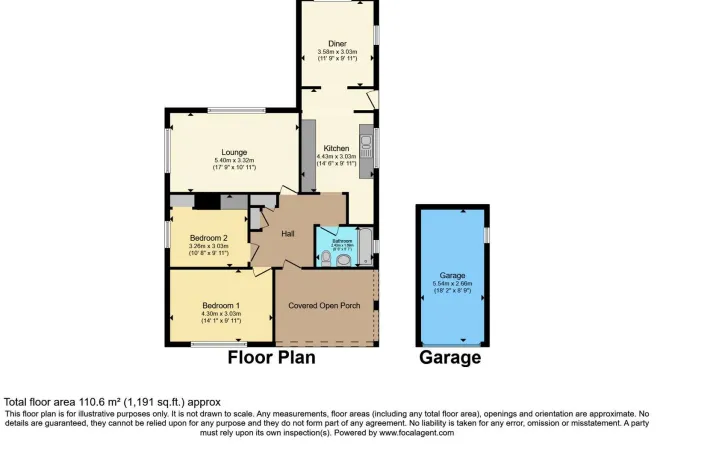 2 bed Detached Bungalow