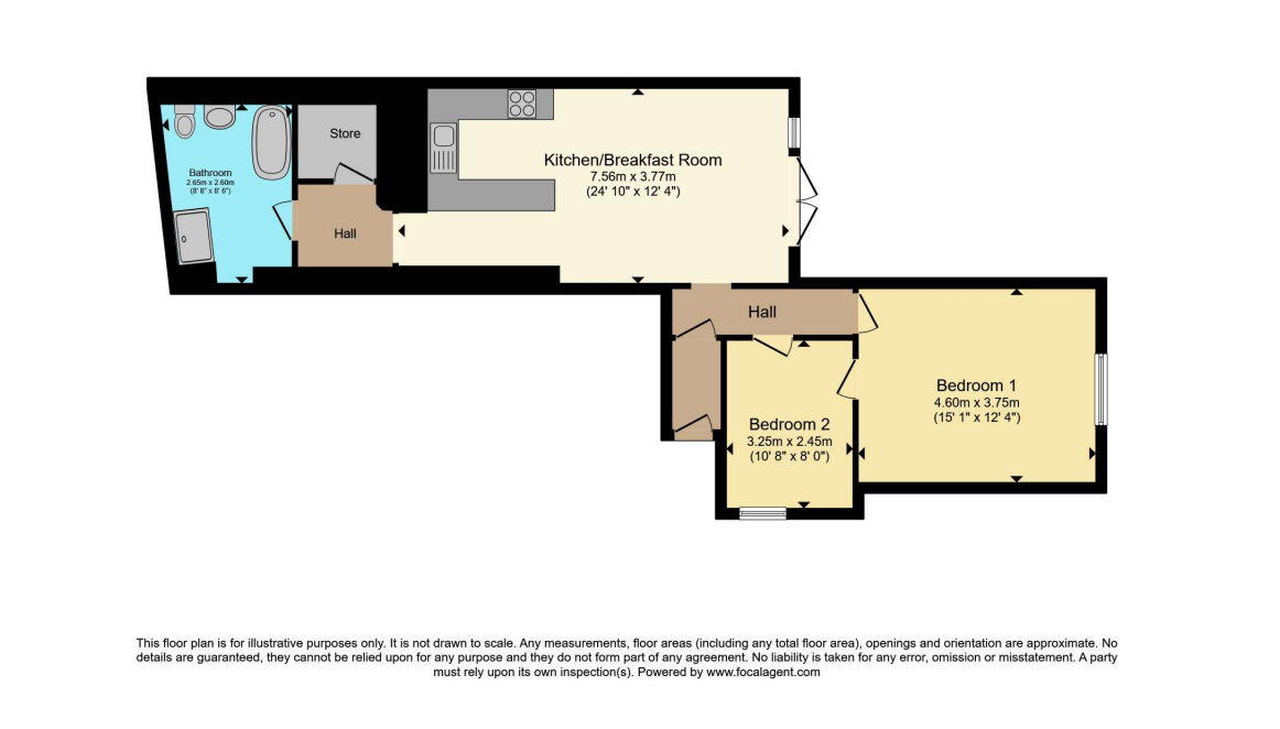 2 bed Ground Flat