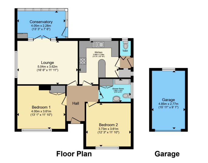 2 bed Detached Bungalow