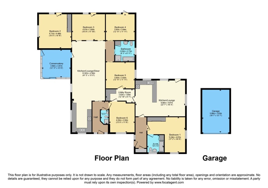 6 bed Detached Bungalow