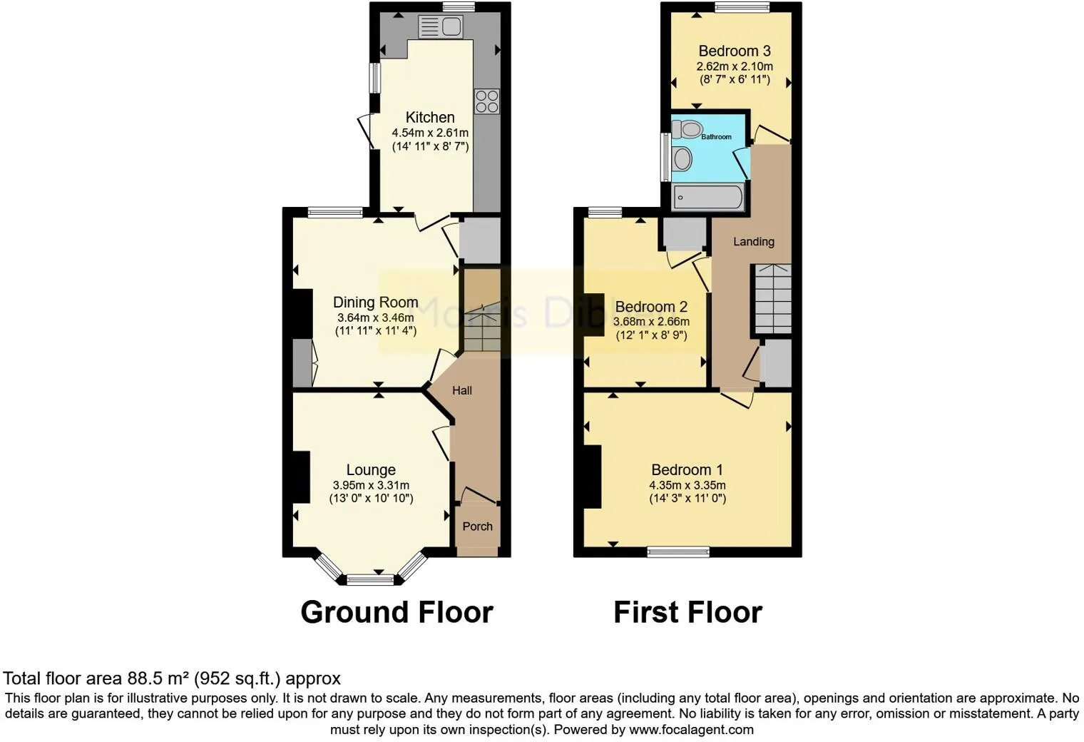 3 bed End of Terrace