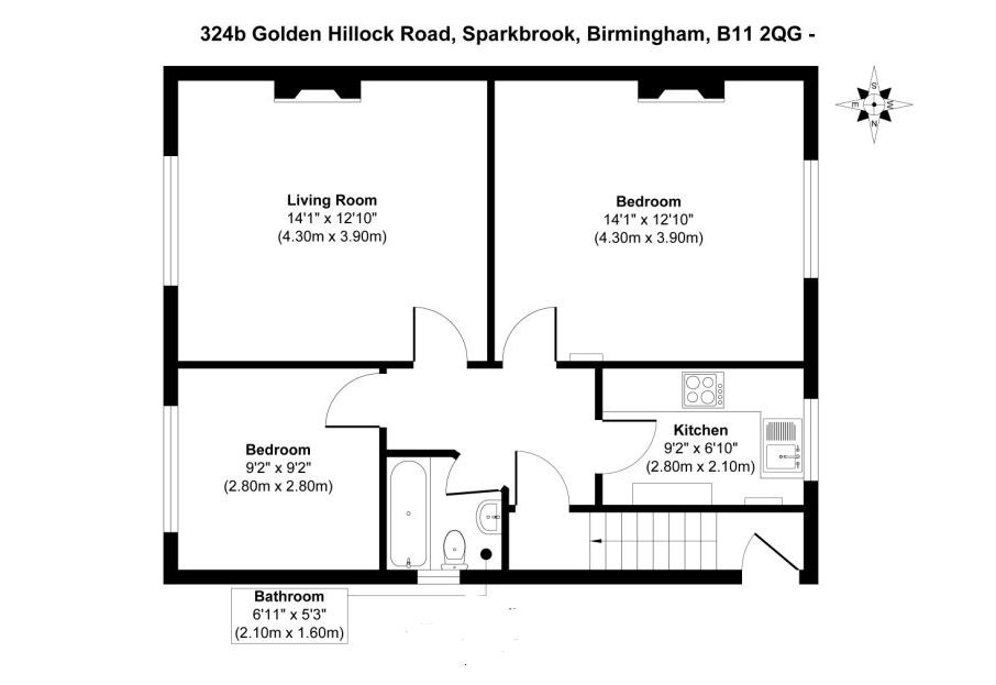324B Golden Hillock Road, Sparkbrook, Birmingham, West Midlands, B11 2QG