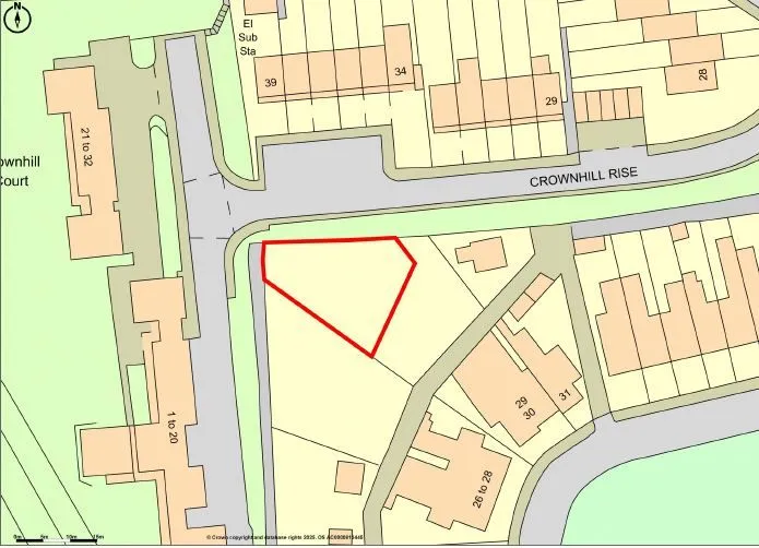 Land adjoining 29 - 30 Crownhill Park, Crownhill Park, Torquay, Devon, TQ2 5LW