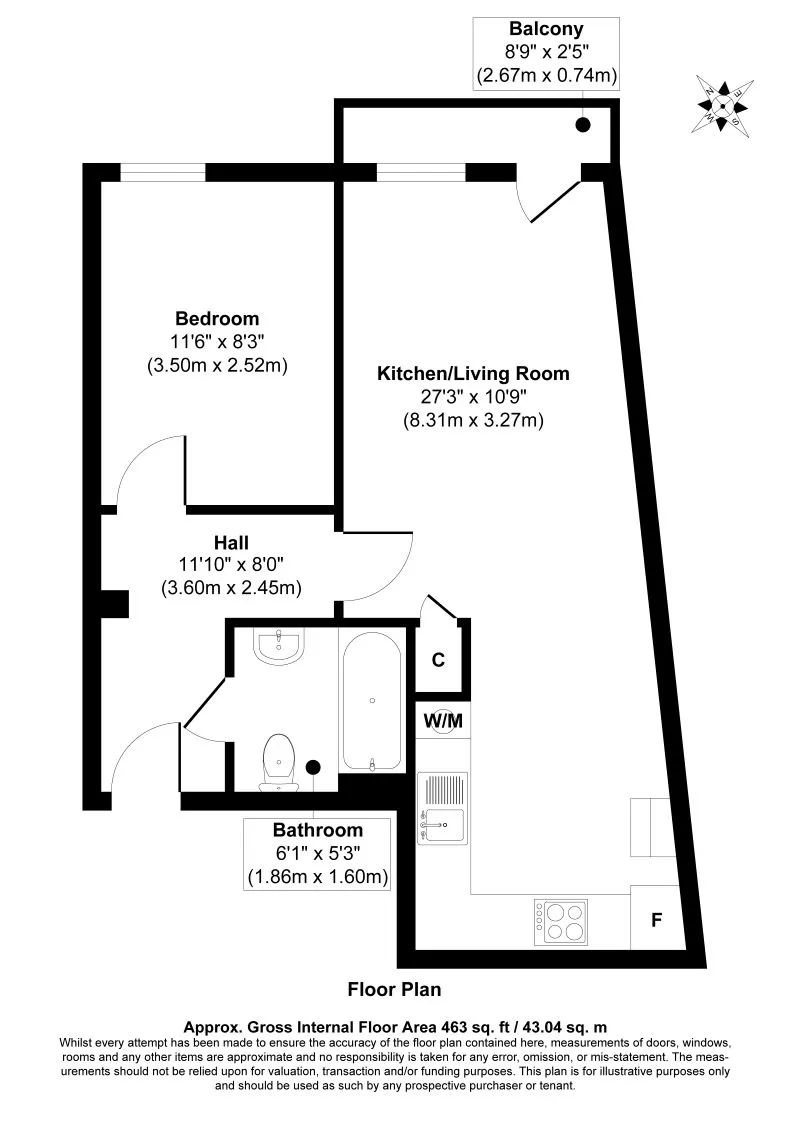 Flat 8 Magnum House, 164 London Road, Kingston upon Thames, Surrey, KT2 6QW