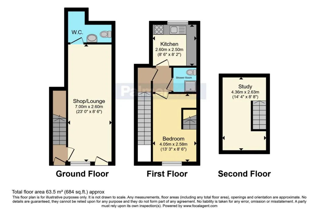 1 bed Retail Property (high street)