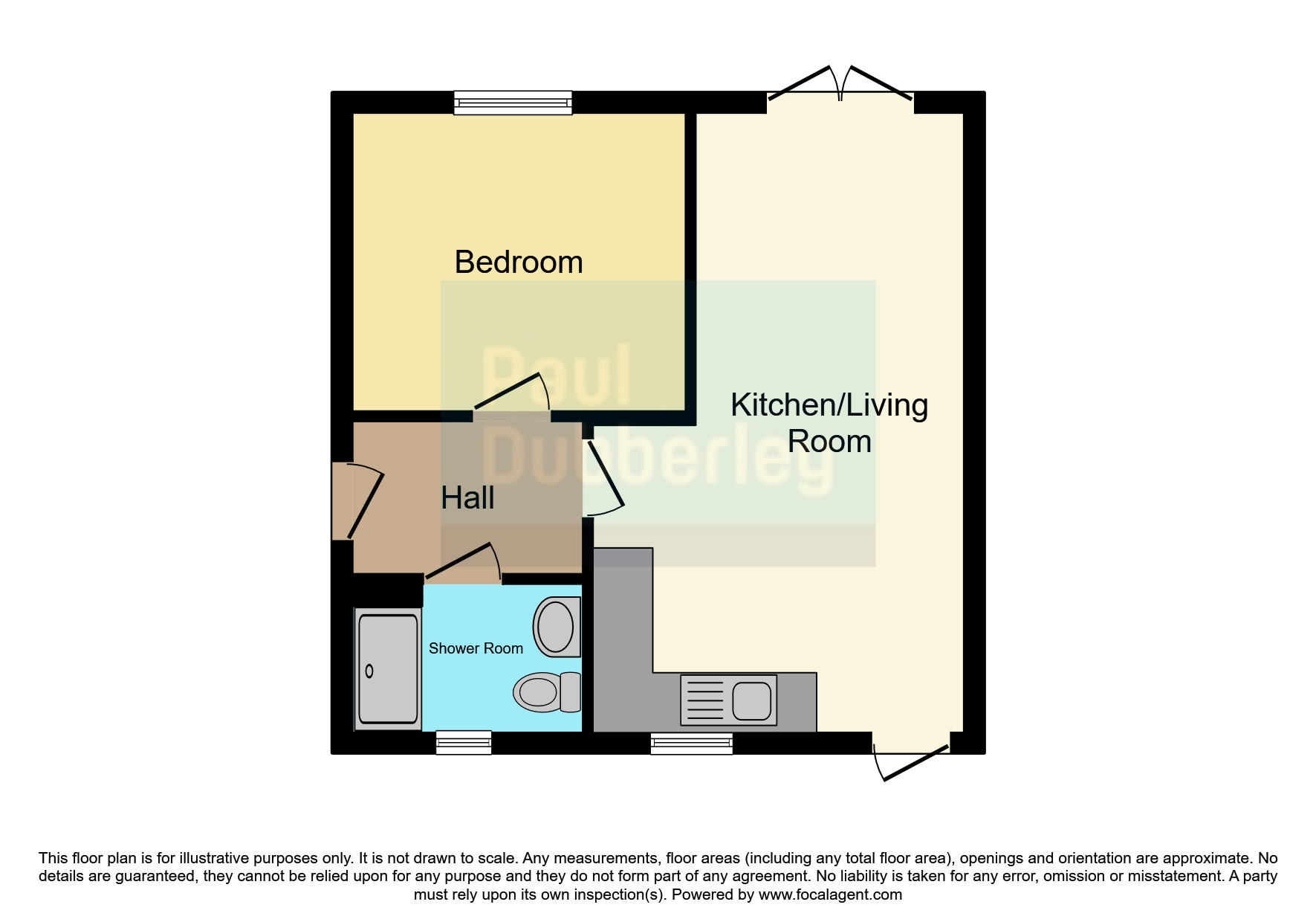 1 bed Ground Flat