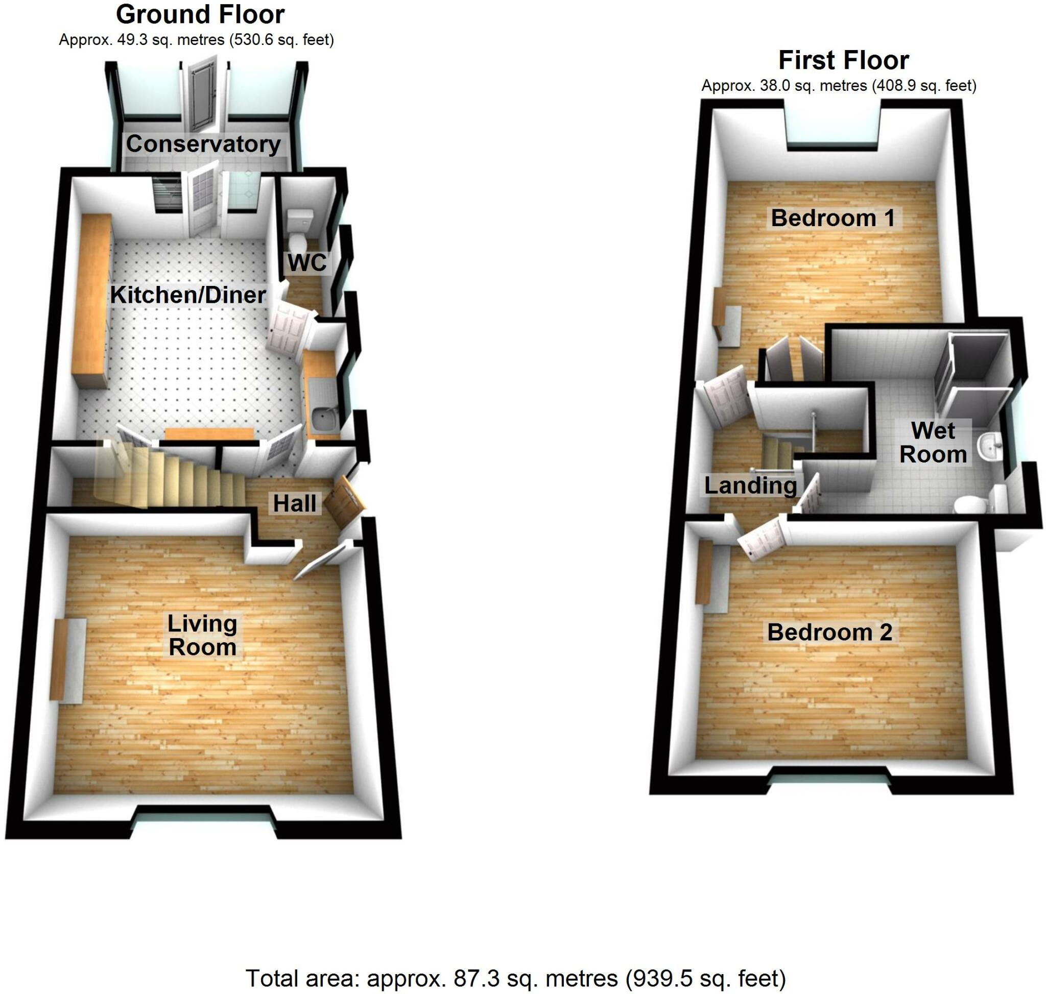 2 bed Semi-Detached