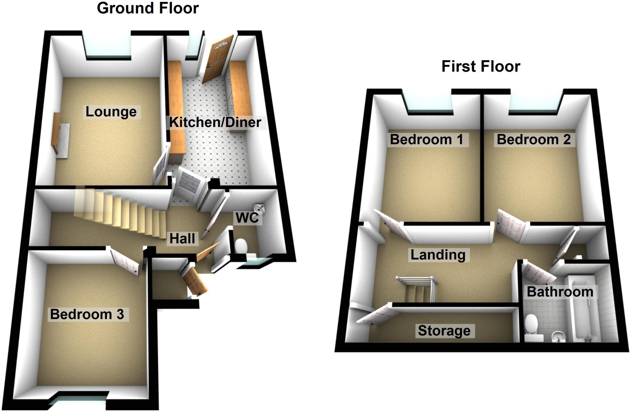 3 bed House