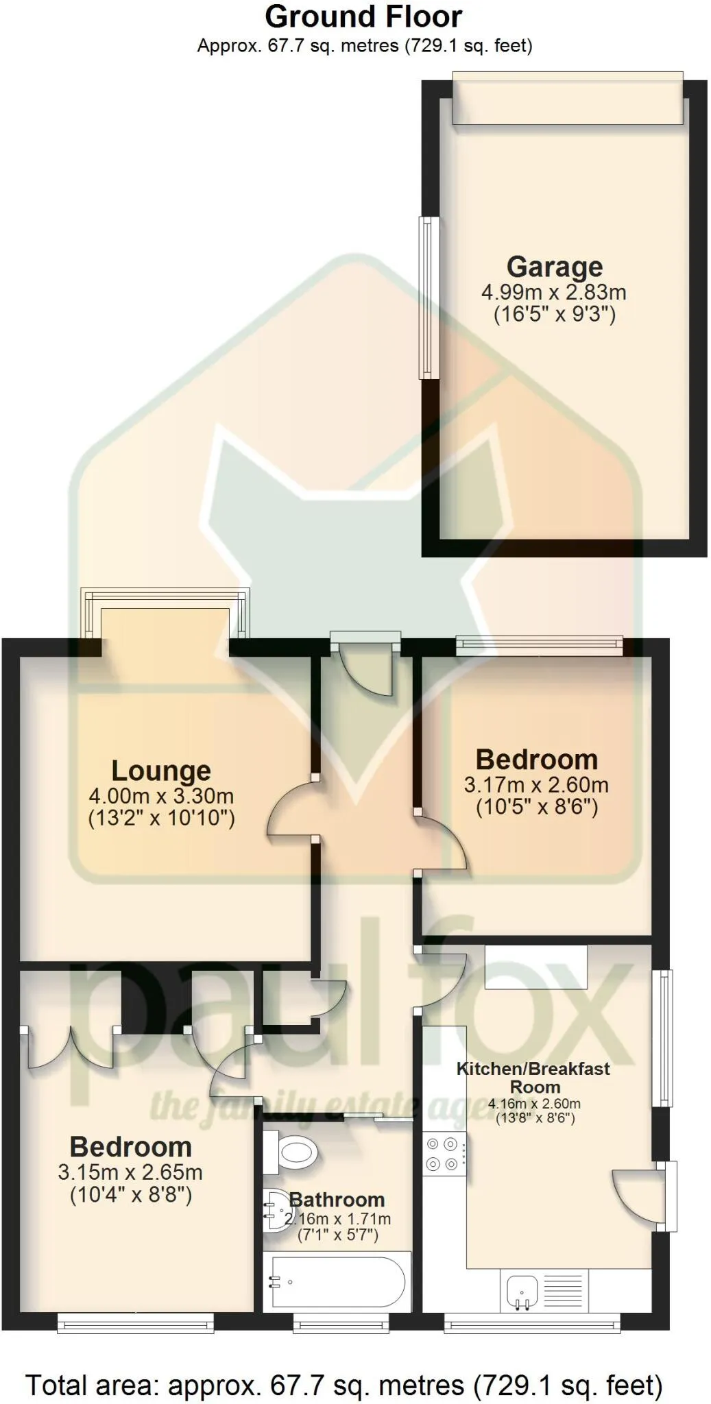 2 bed Detached Bungalow