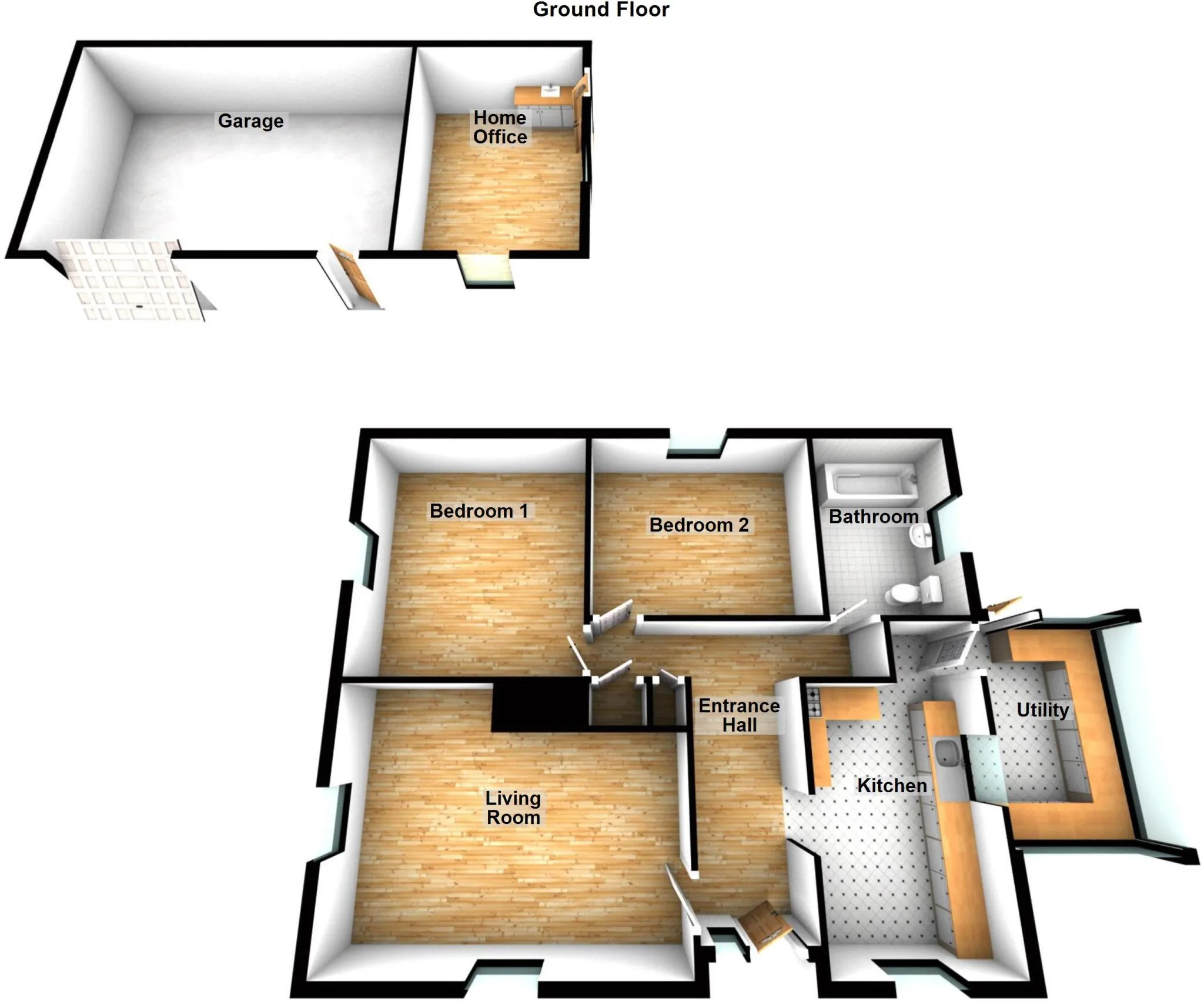 2 bed Detached Bungalow