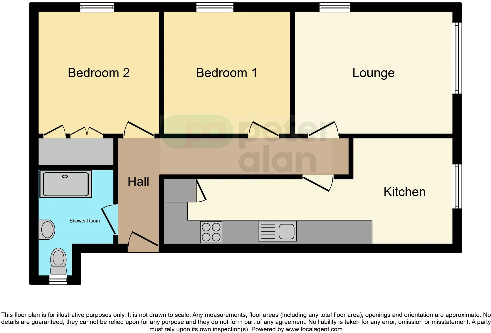 2 bed Ground Flat