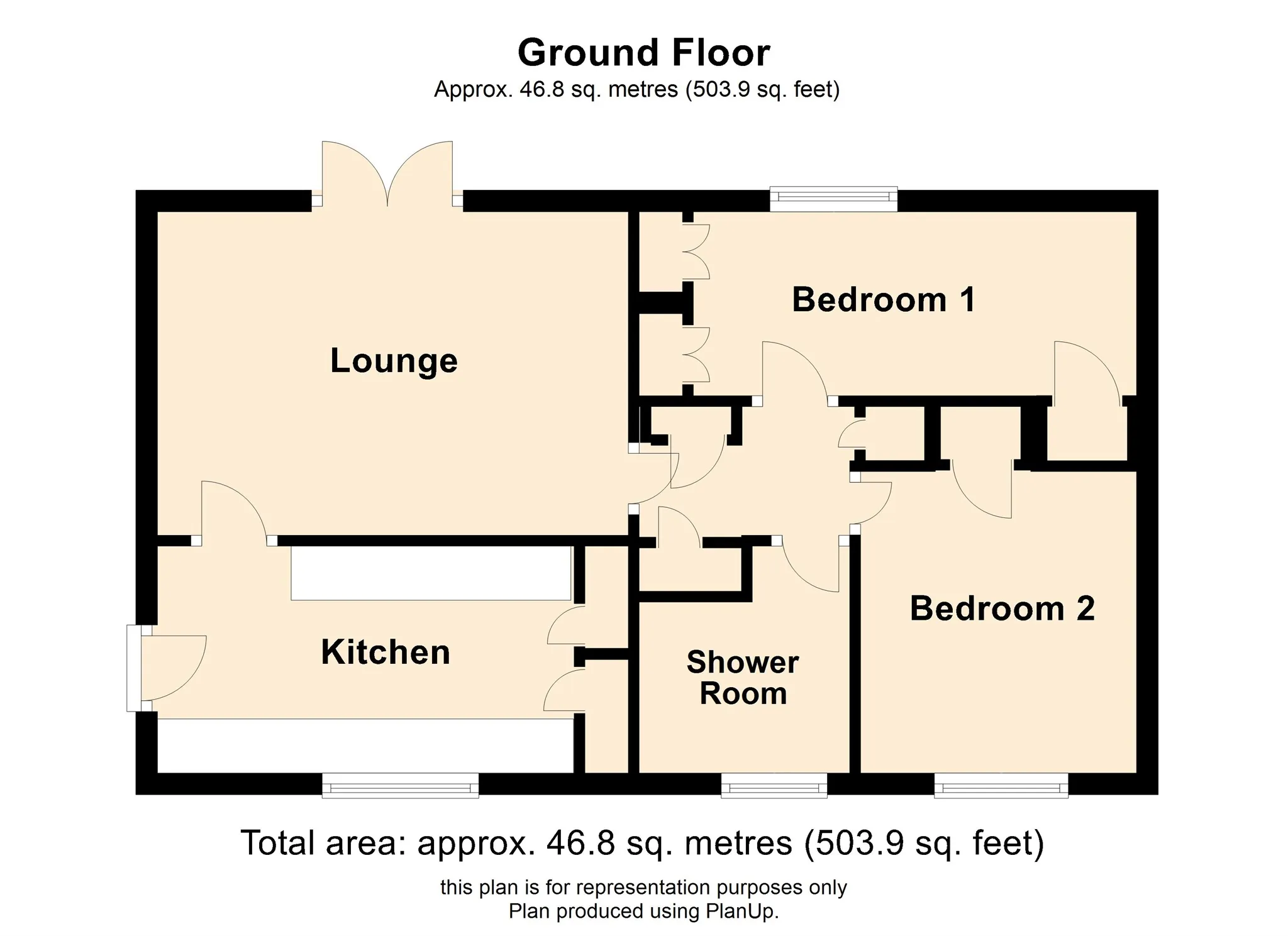 2 bed Ground Flat