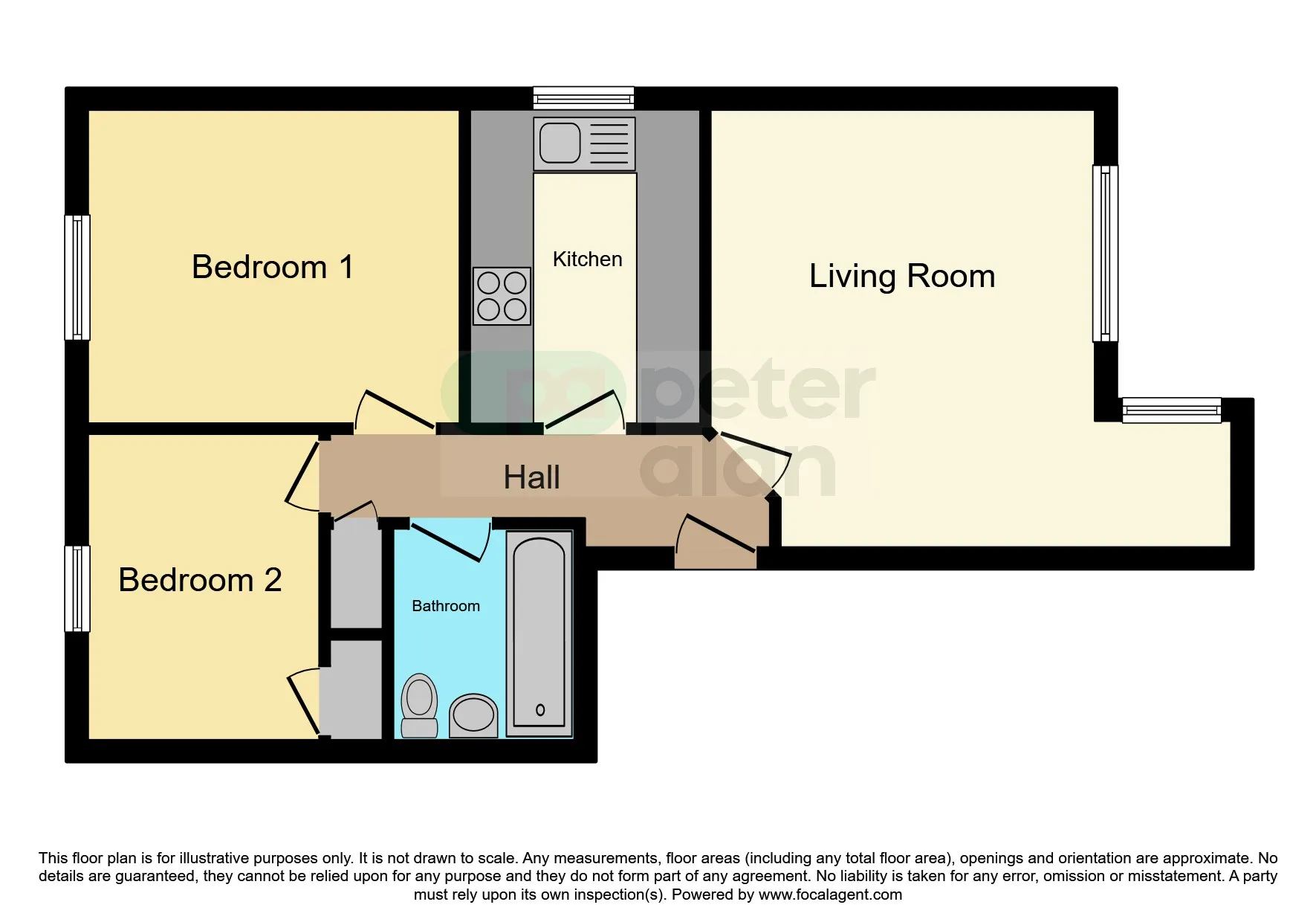 2 bed Ground Flat