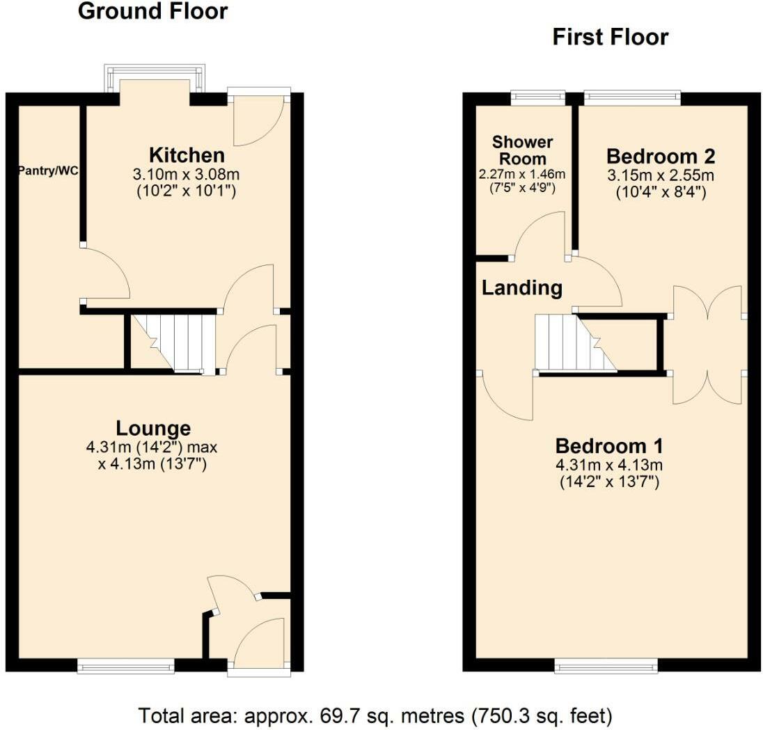 2 bed House