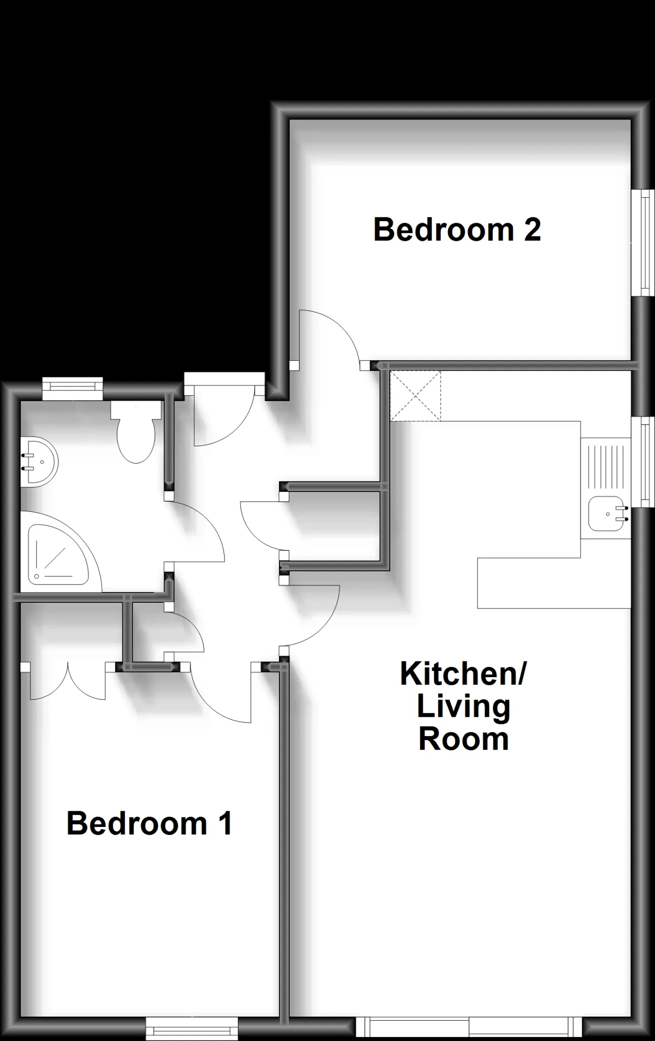2 bed Maisonette