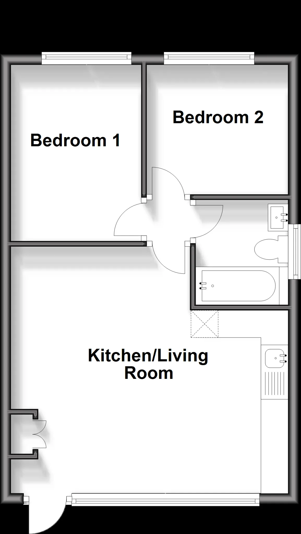 2 bed Semi-Detached Bungalow