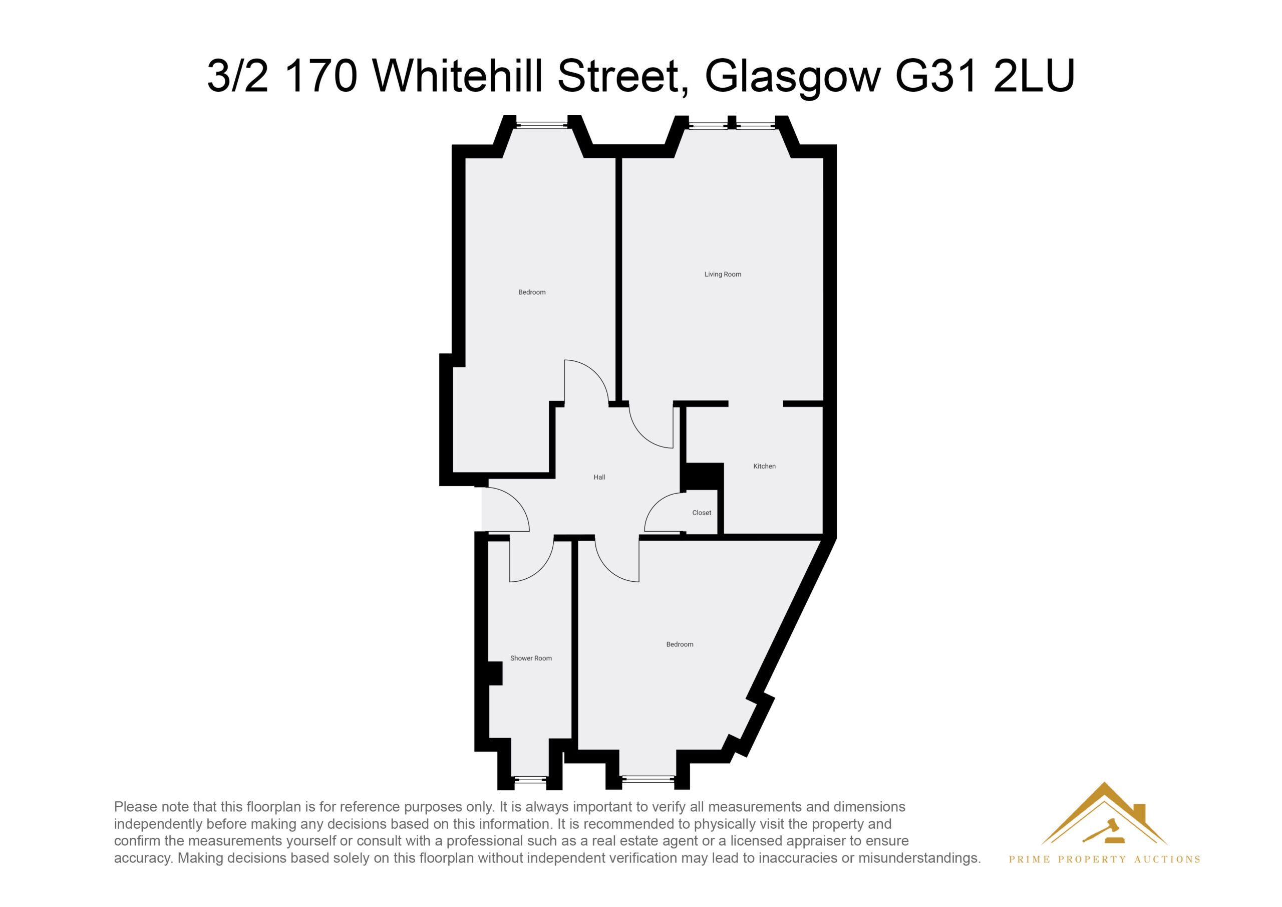 Flat 3/2, 170 Whitehill Street, Glasgow, G31 2LU