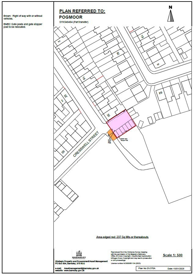 Garage Site Adjacent To 30 Cresswell Street, Pogmoor, Barnsley, South Yorkshire, S75 2DL