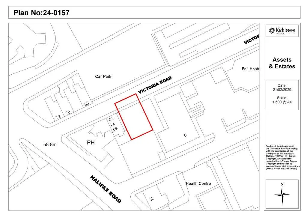 Land Adjacent To 69-73 Victoria Road, Dewsbury, West Yorkshire, WF13 2AW
