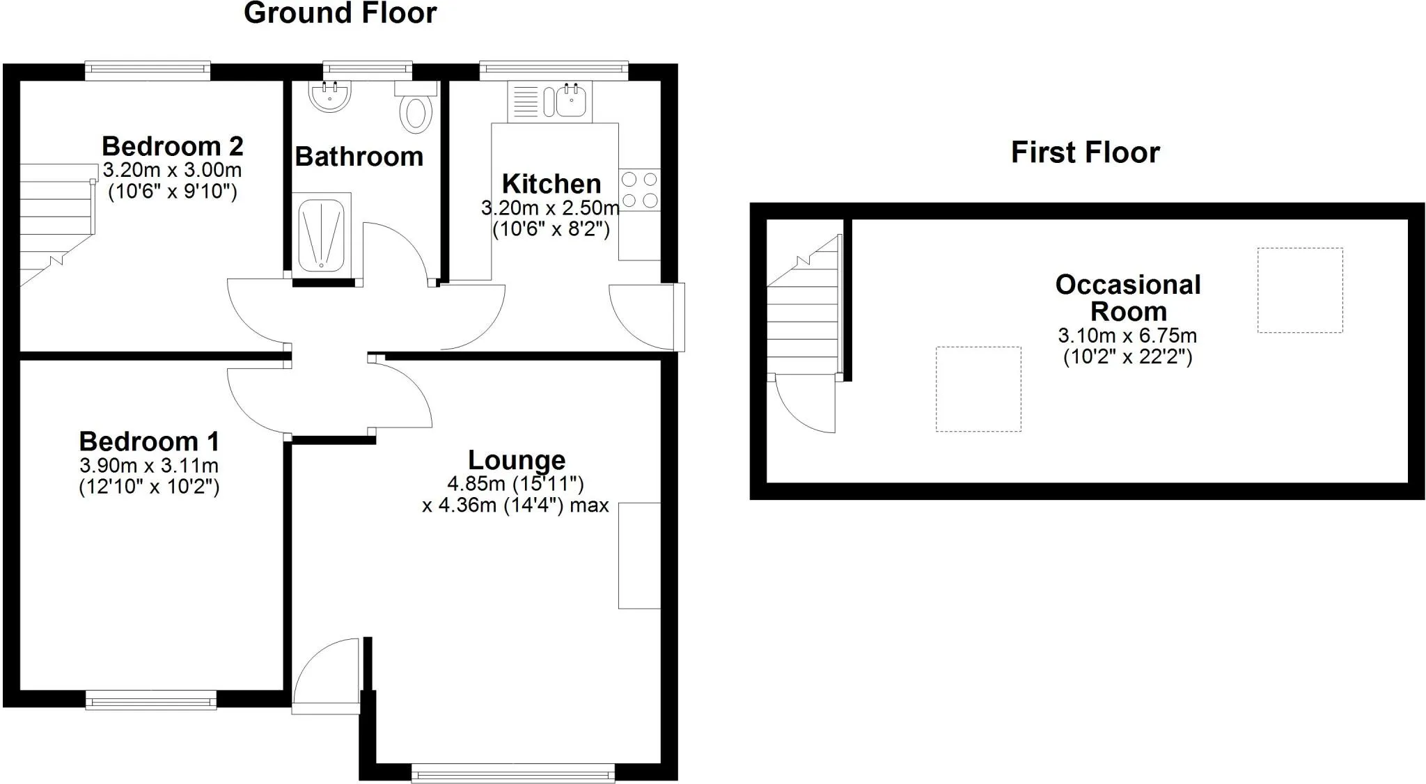2 bed Semi-Detached Bungalow