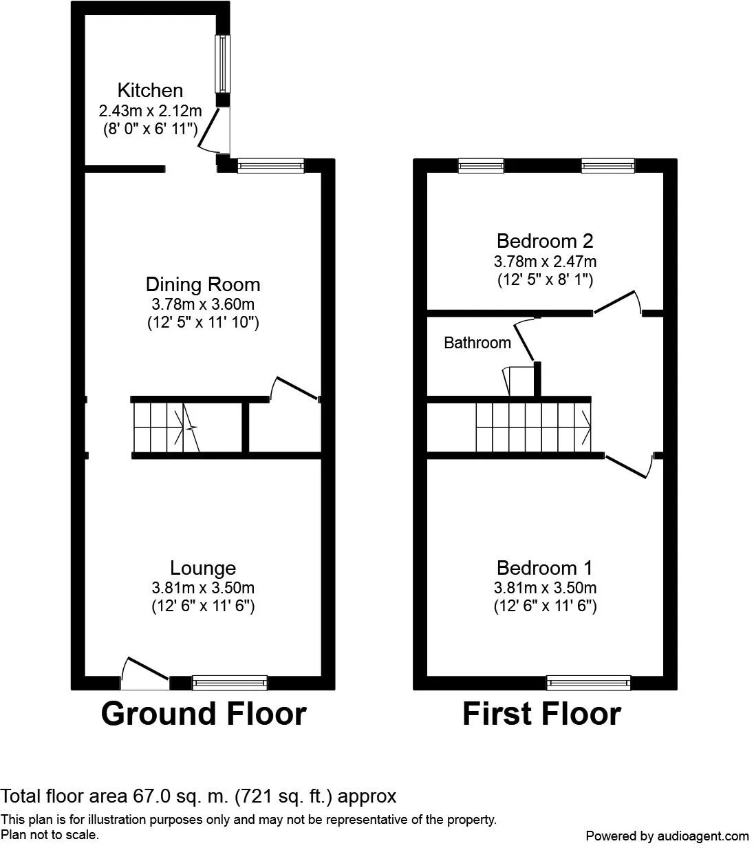 2 bed End of Terrace