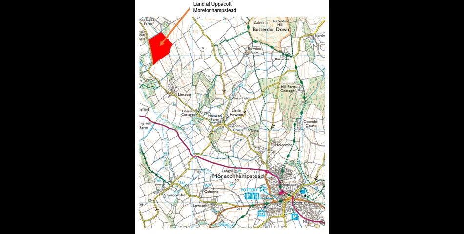 20.01 Acres of Land at Uppacott, Moretonhampstead