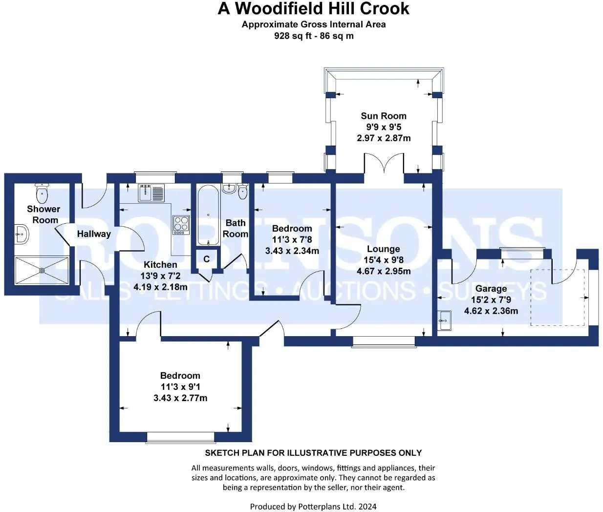 2 bed Detached Bungalow
