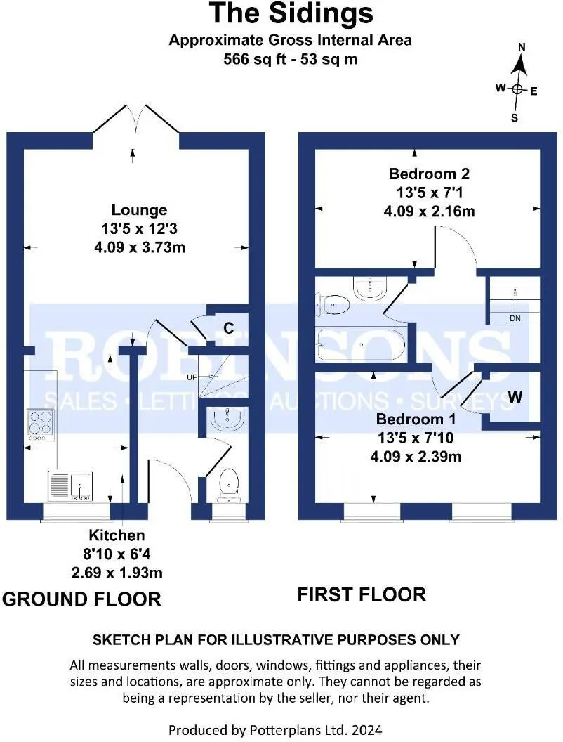 2 bed End of Terrace