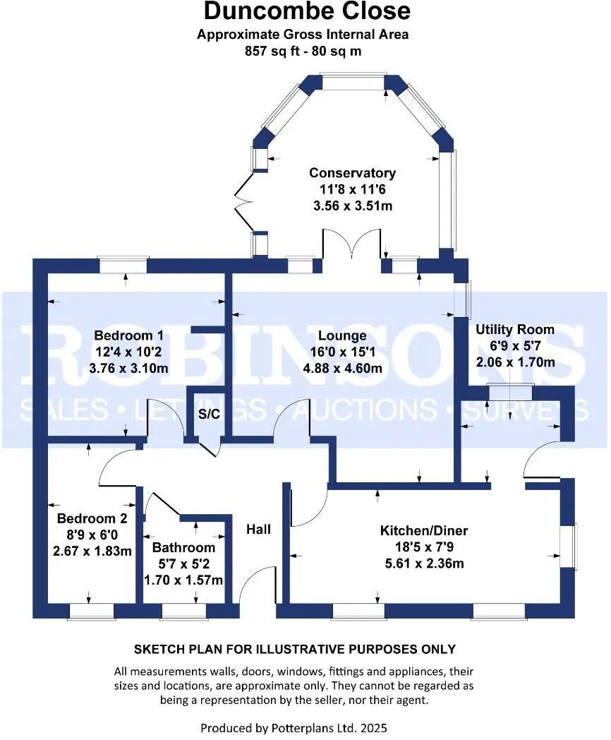2 bed Semi-Detached Bungalow