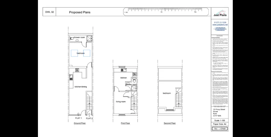 Terraced Property with Prior approval for change of Use from Shop (Class A1) to a Dwellinghouse ( use class C3) - Dover