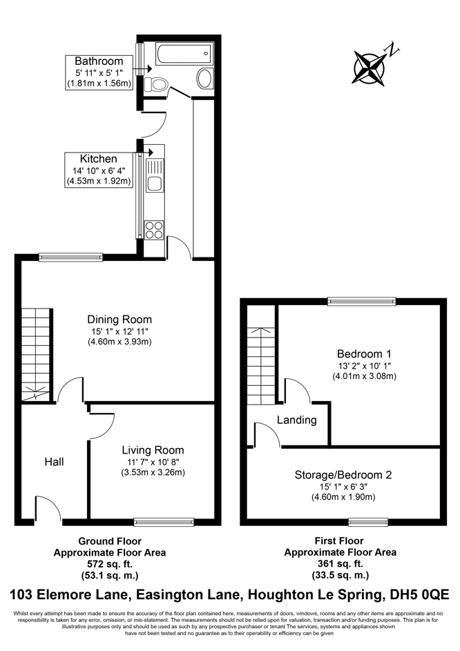 103 Elemore Lane, Easington Lane, Houghton Le Spring, DH5 0QE
