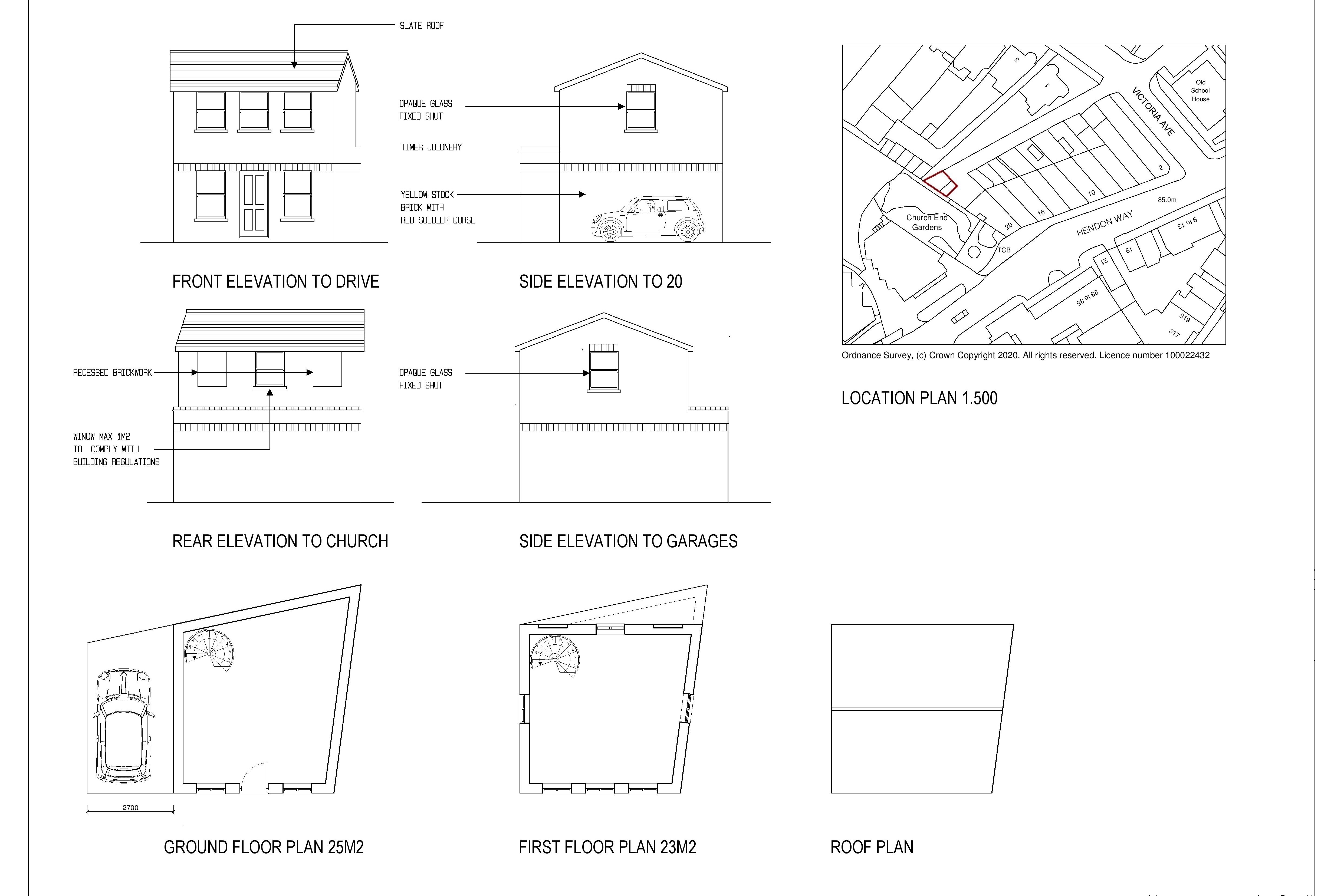 Land rear of 20 Hendon Lane, Finchley, London, N3 1TR