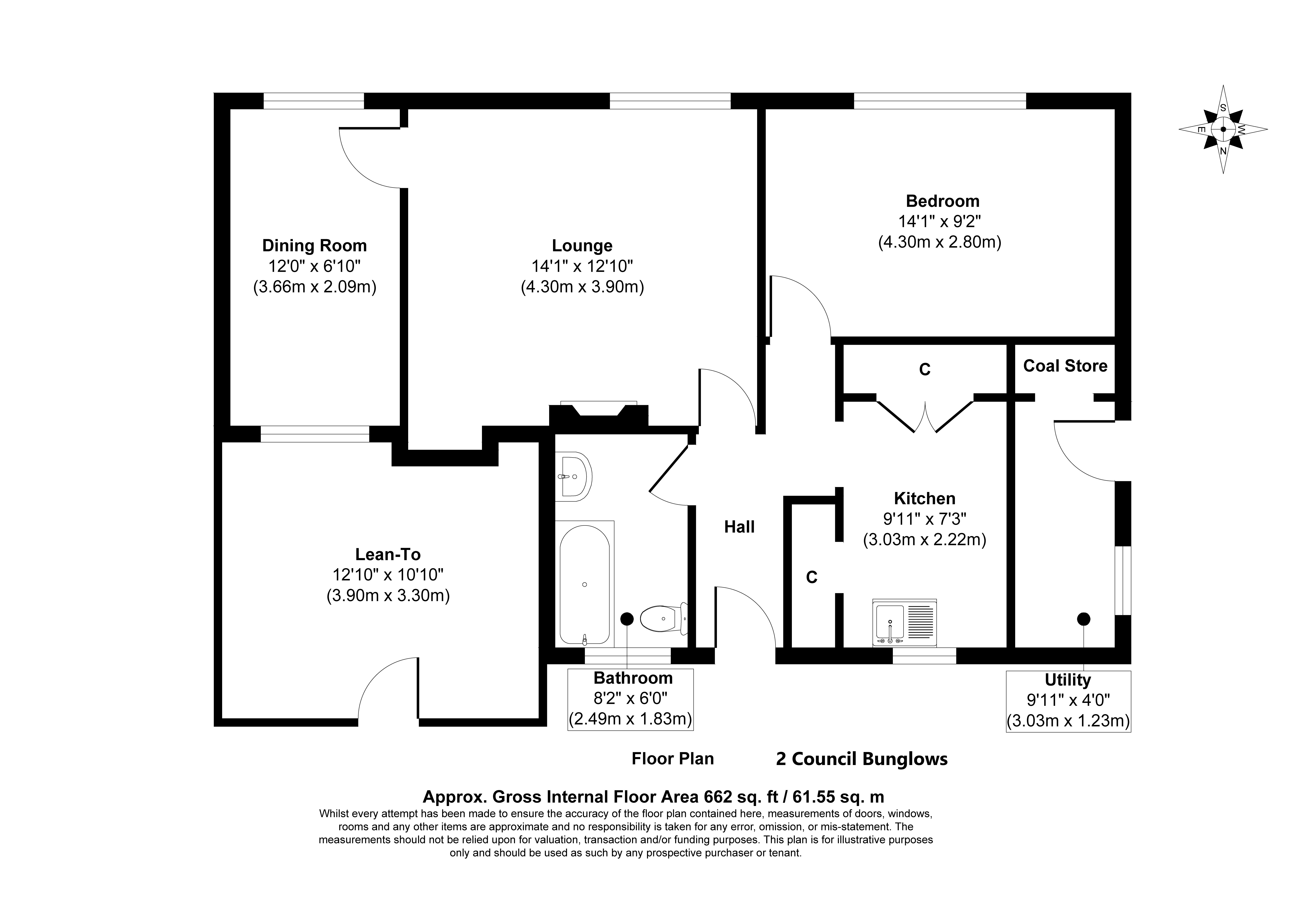 1 and 2 Council Bungalows, Hannath Road, Tydd Gote, Wisbech PE13 5NA