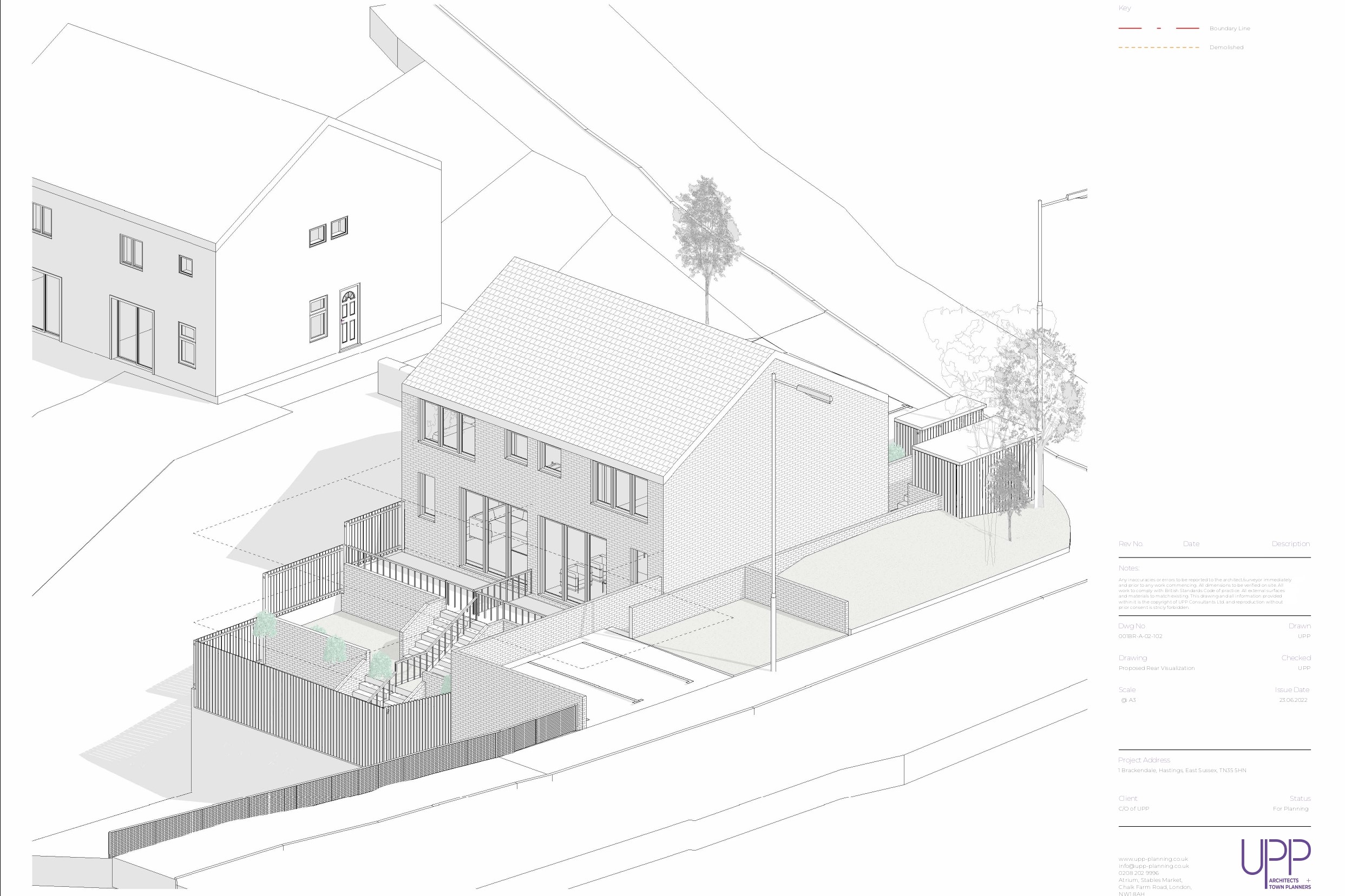 Land rear of 1 Brackendale, Hastings, East Sussex, TN35 5HN 
