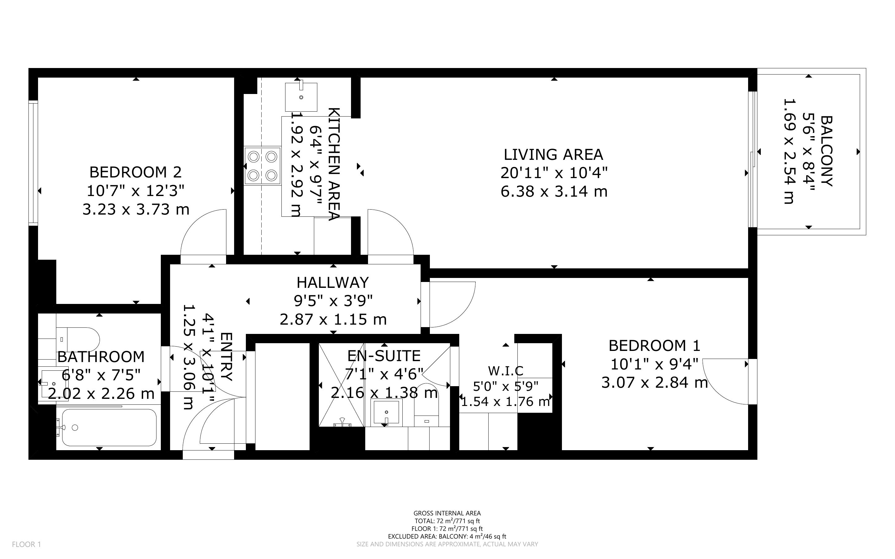 Flat 44 Keats Apartments, 6 Saffron Central Square, Croydon, CR0 2FT